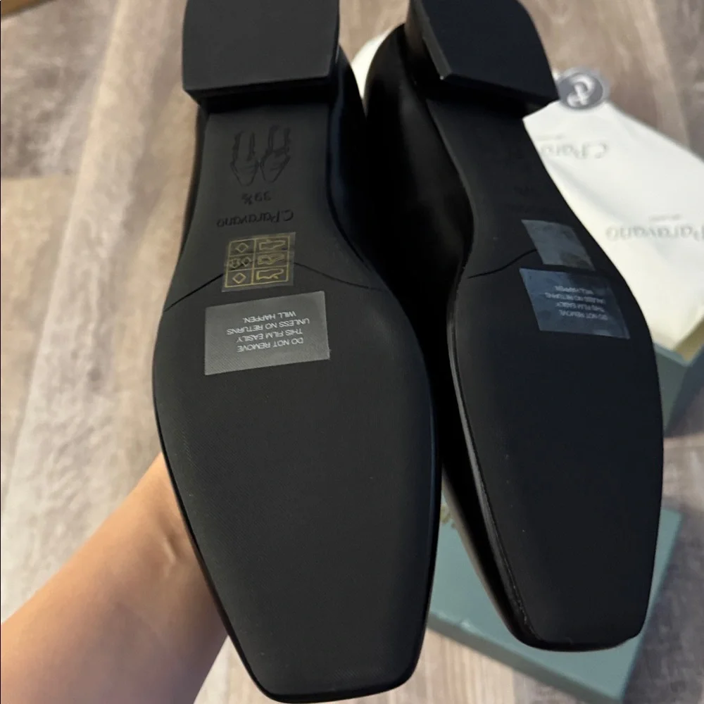 NIB C.Paravano black ballet Mary Jane flats 39.5 - Picture 5 of 7
